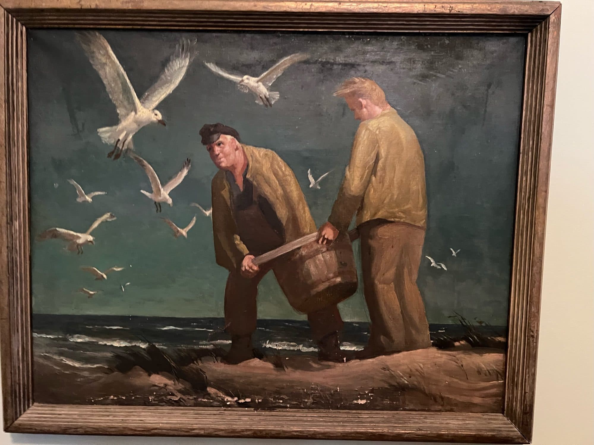 Clam Diggers On The Beach — detail