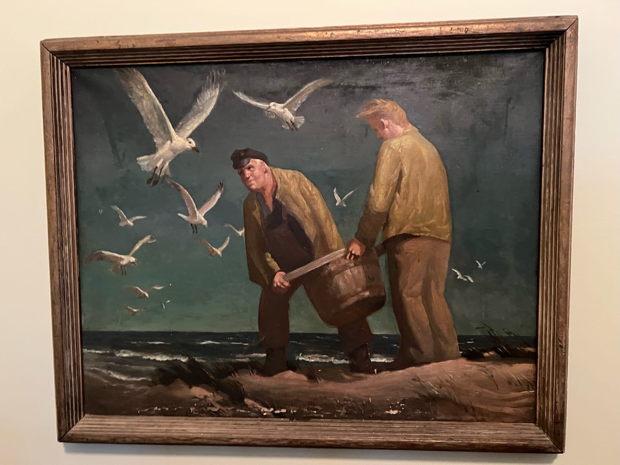 Clam Diggers On The Beach — detail