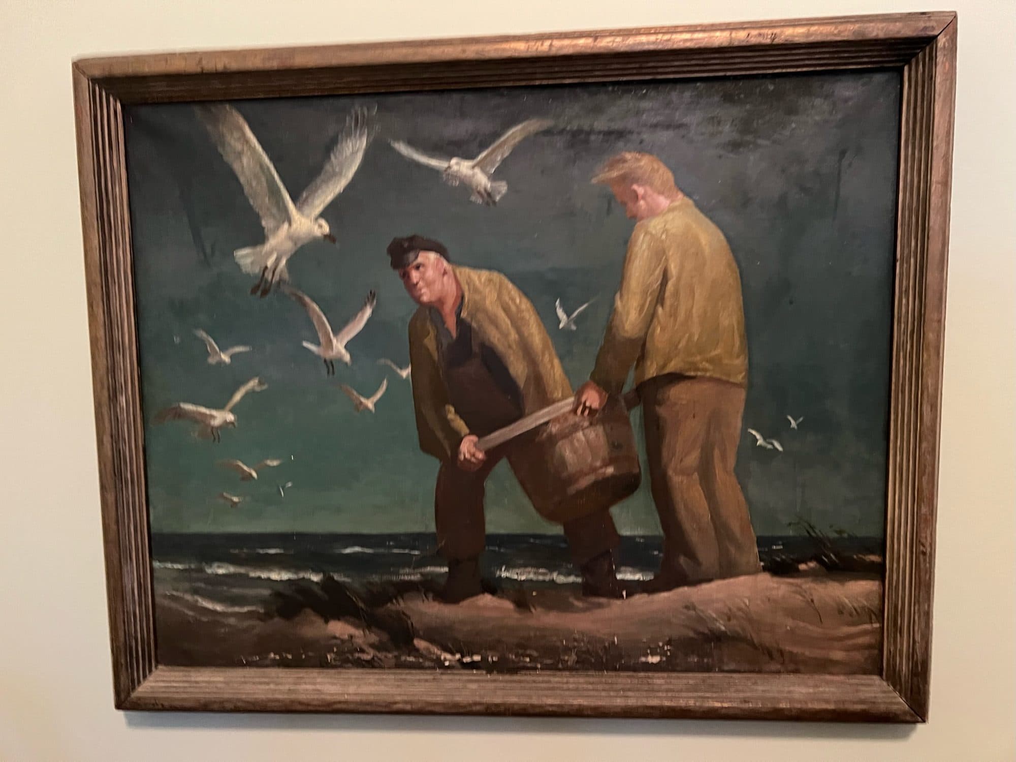 Clam Diggers On The Beach — detail