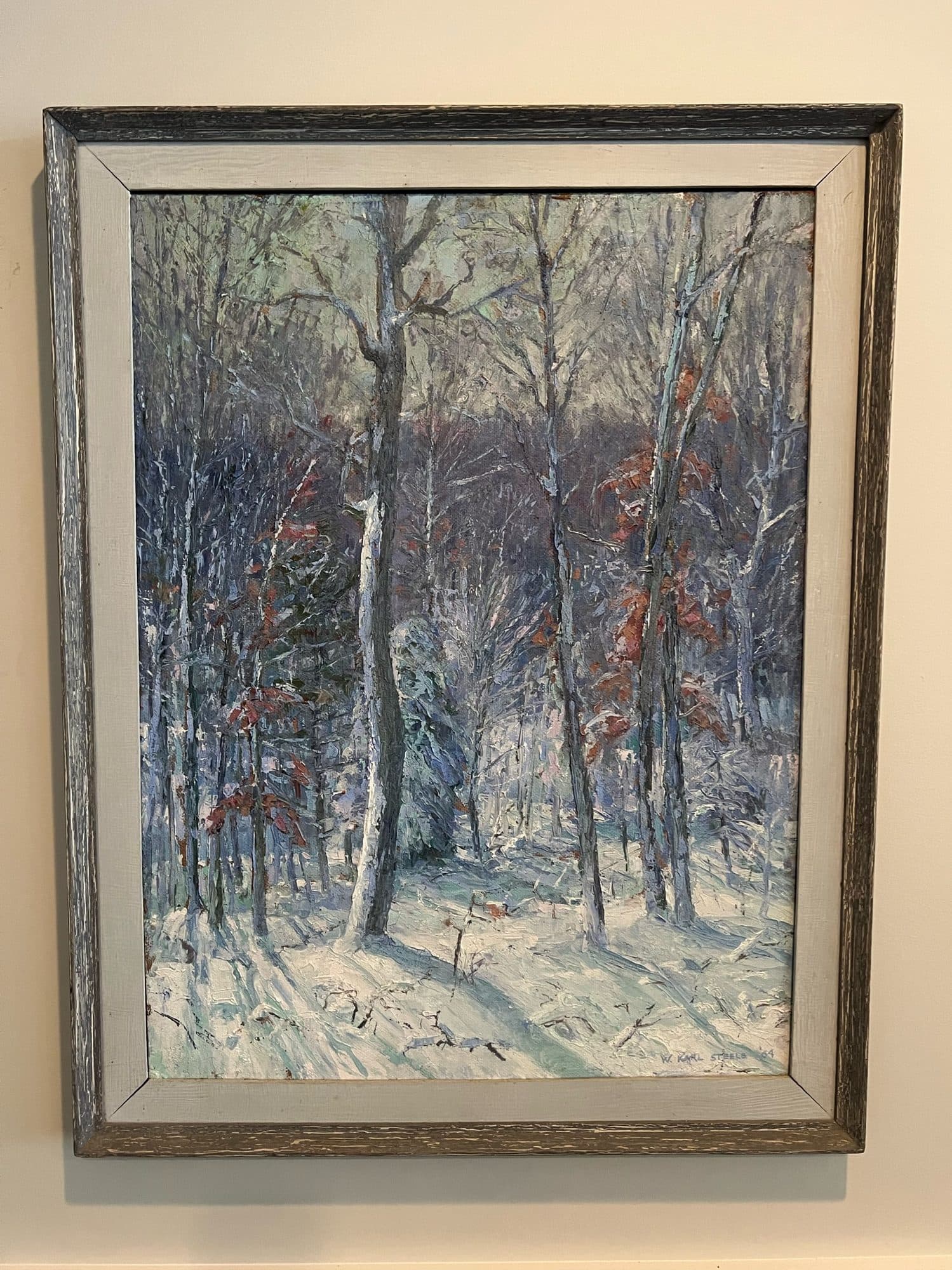 Birches In Winter Snow — detail