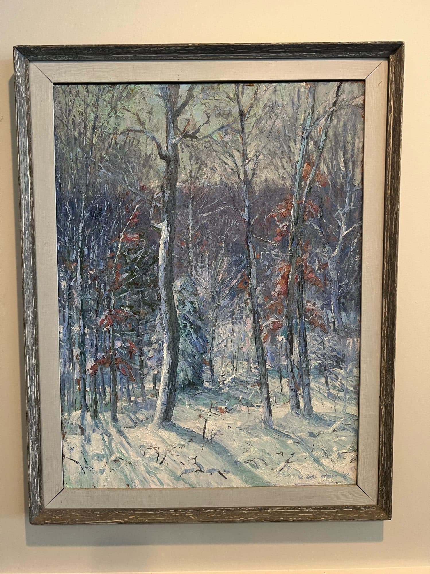 Birches In Winter Snow — detail
