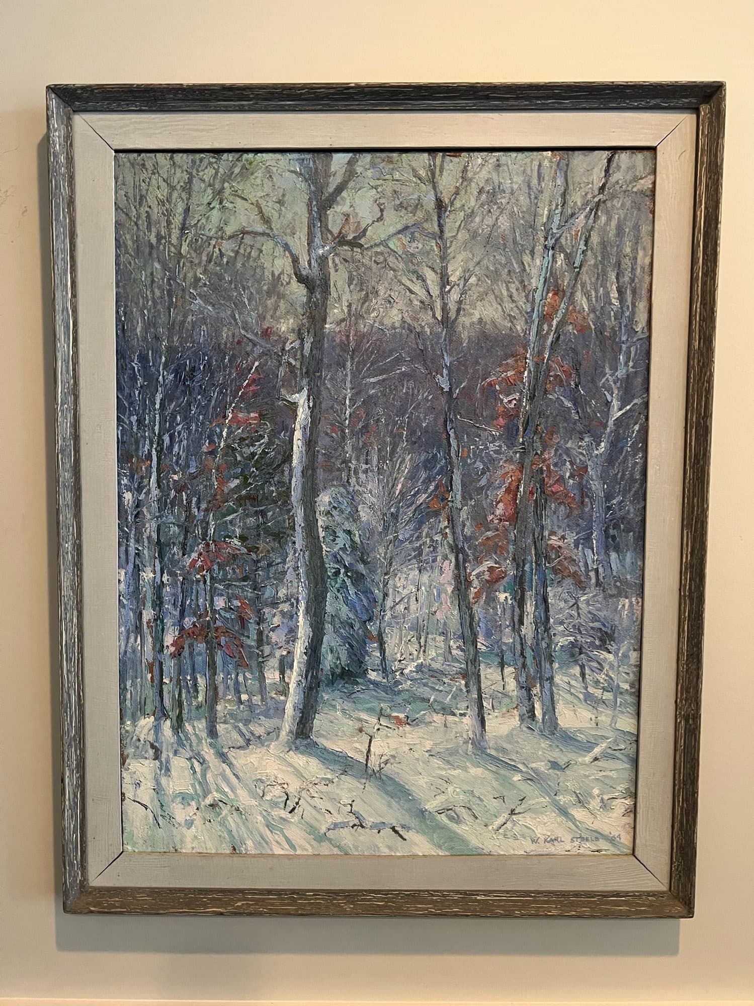 Birches In Winter Snow — detail