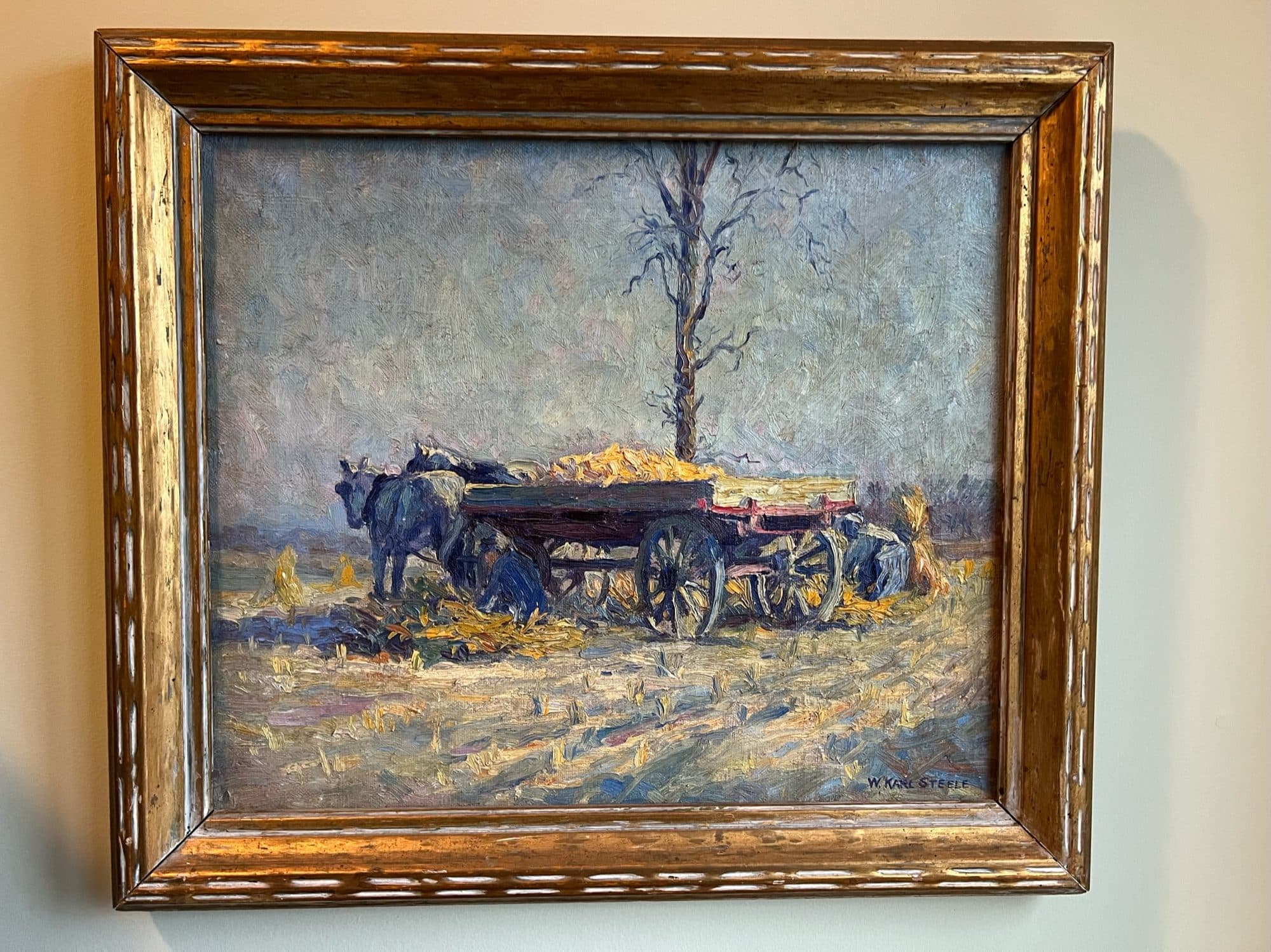 Ox Cart Under The Tree — detail