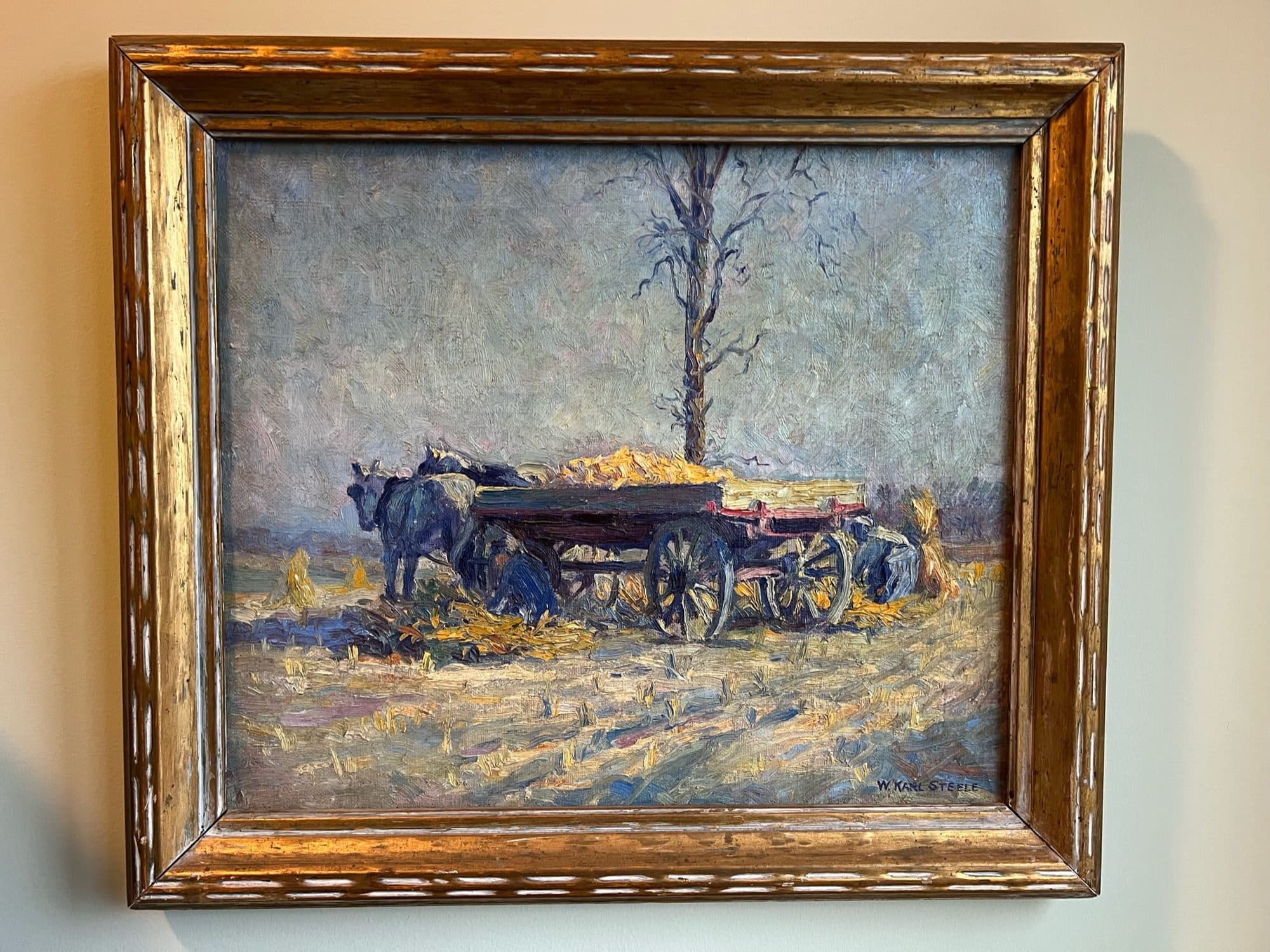 Ox Cart Under The Tree — detail