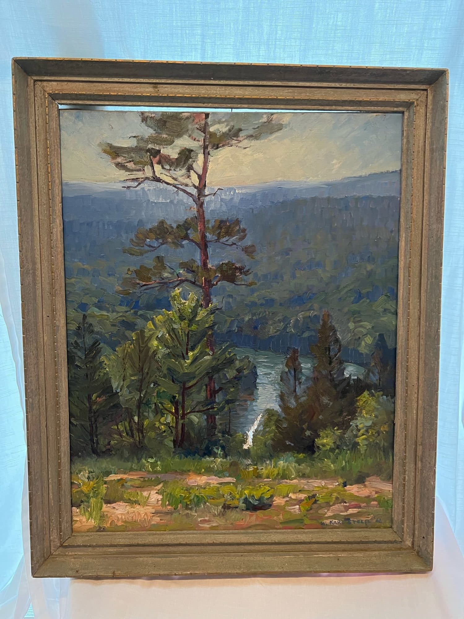 Pine Overlooking The Lake — detail