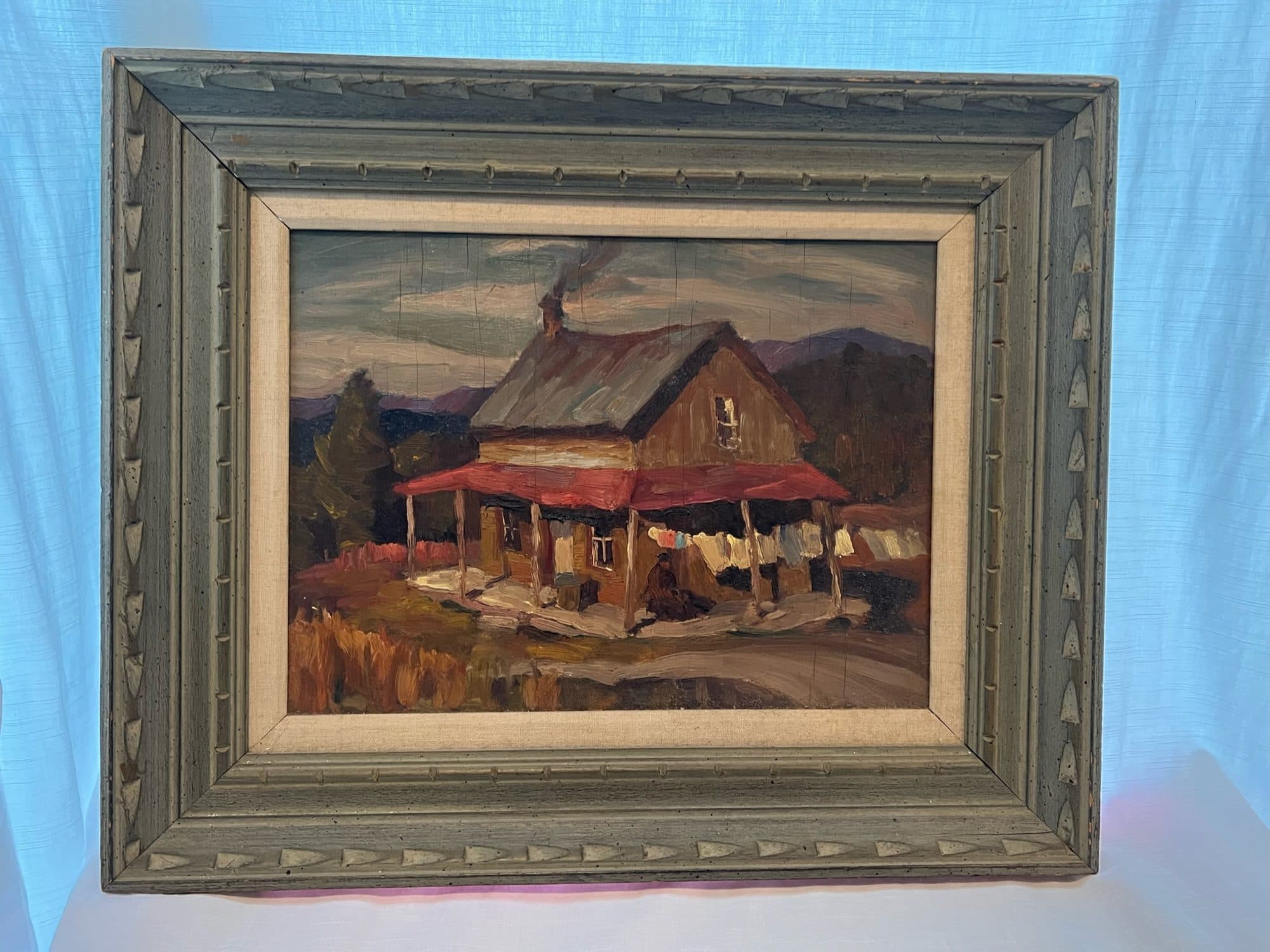 Farmhouse With Red Awning — detail