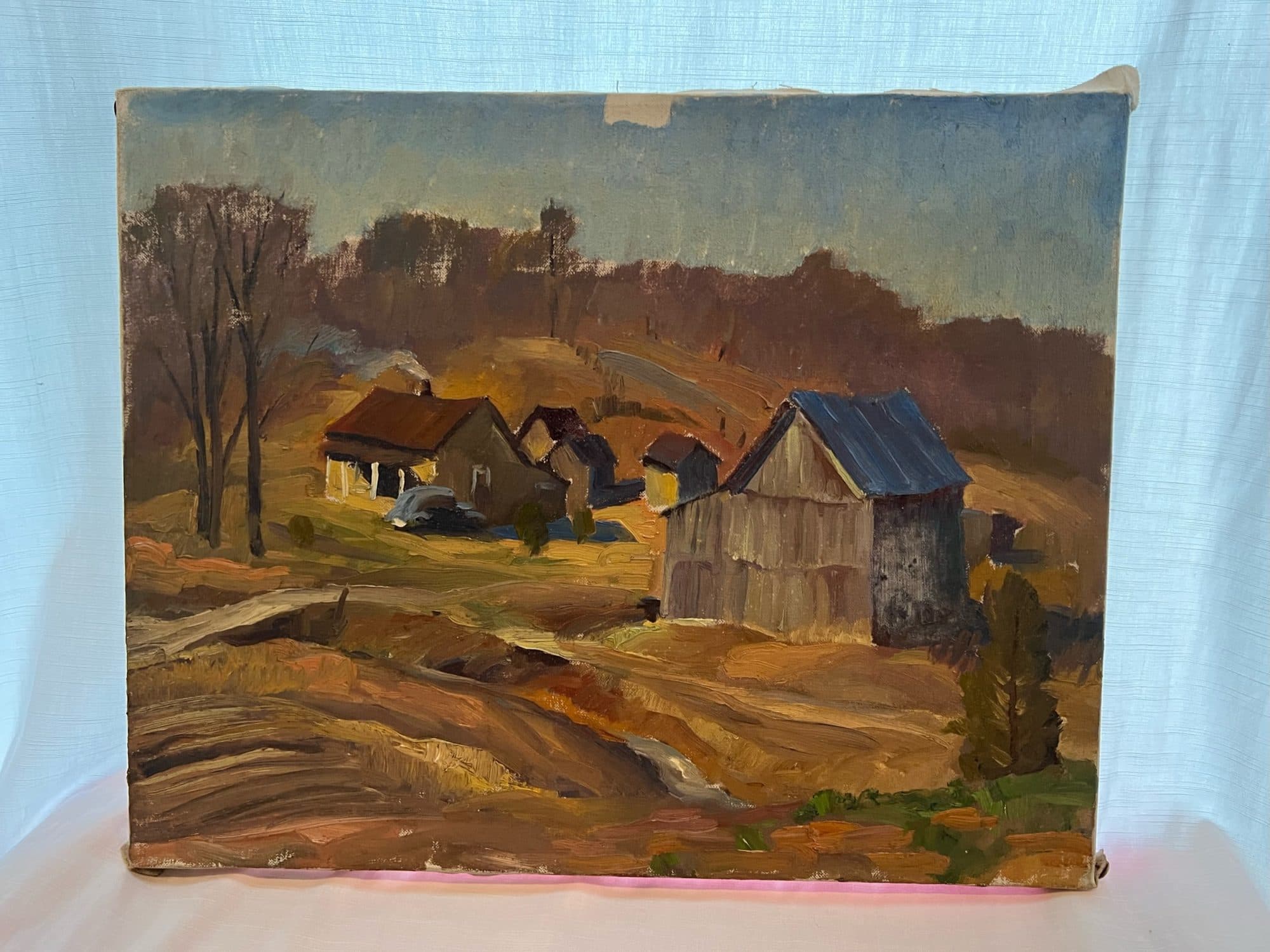 Farm Buildings In The Valley — detail