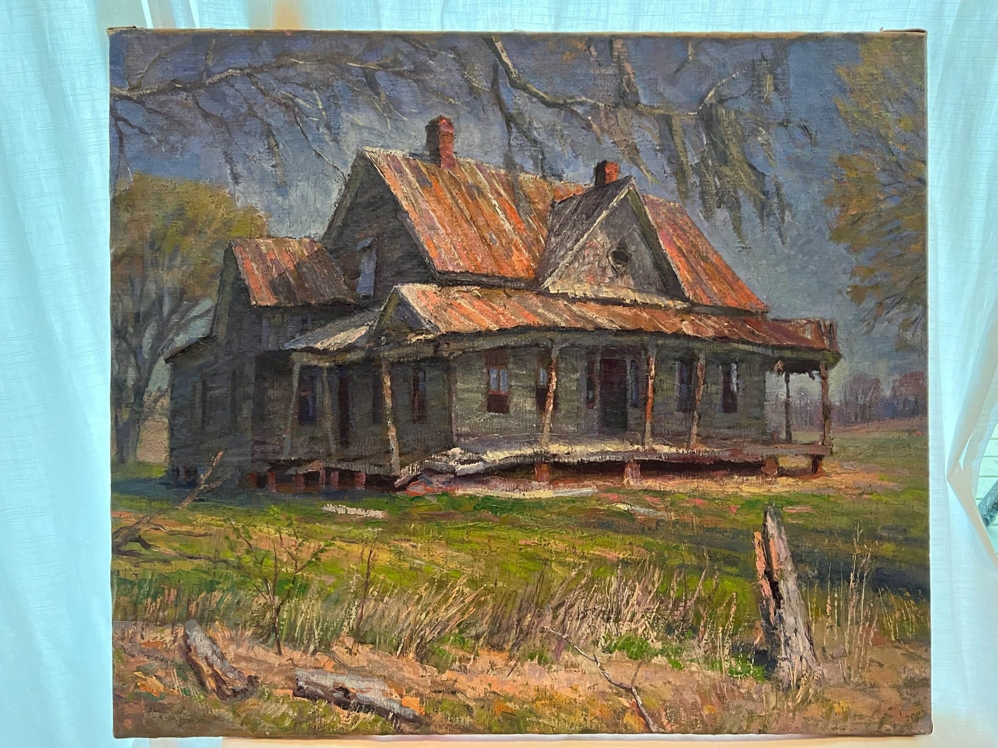 Old Homestead With Rusty Roof — detail