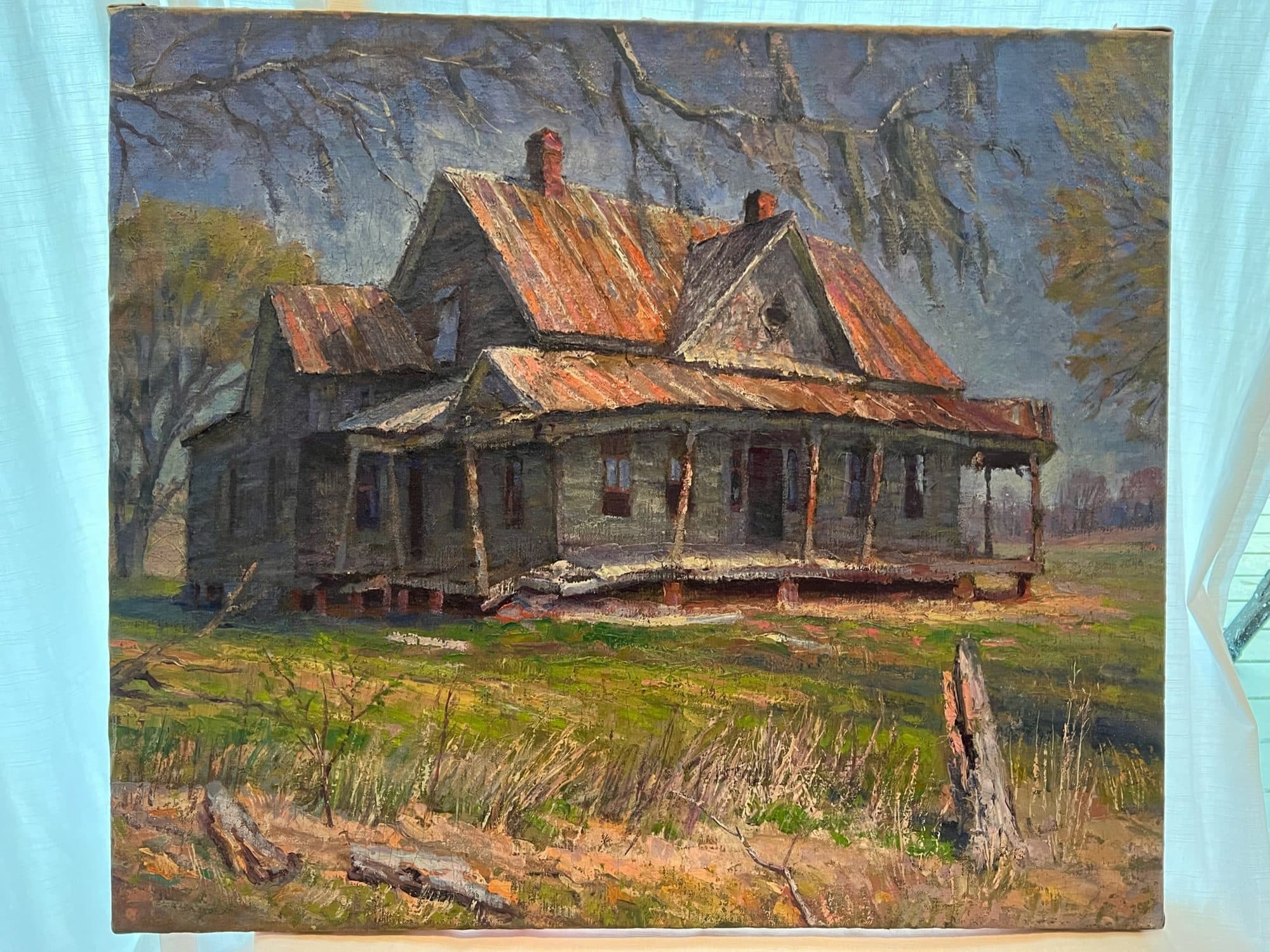 Old Homestead With Rusty Roof — detail