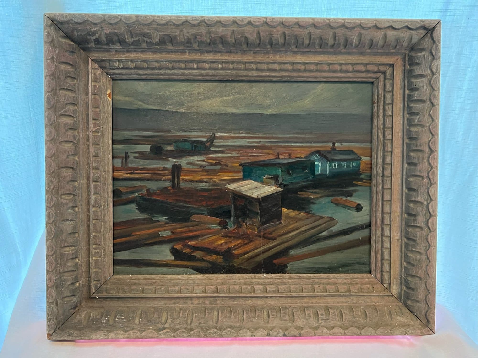 Boats And Lumber At The Dock — detail