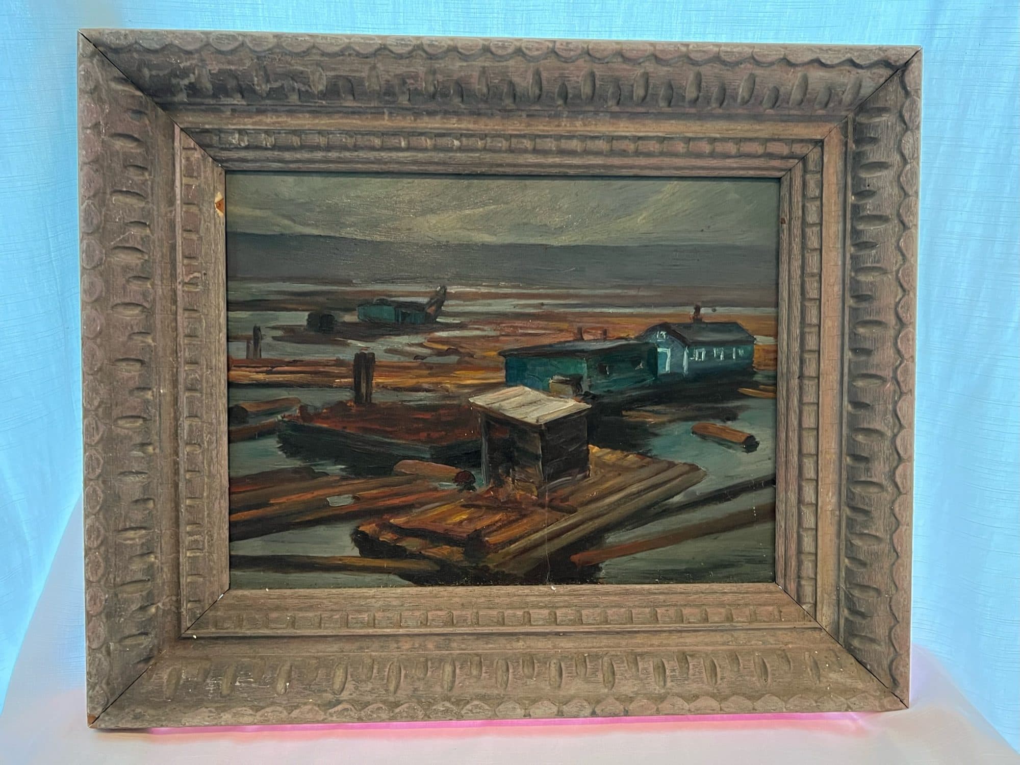 Boats And Lumber At The Dock — detail