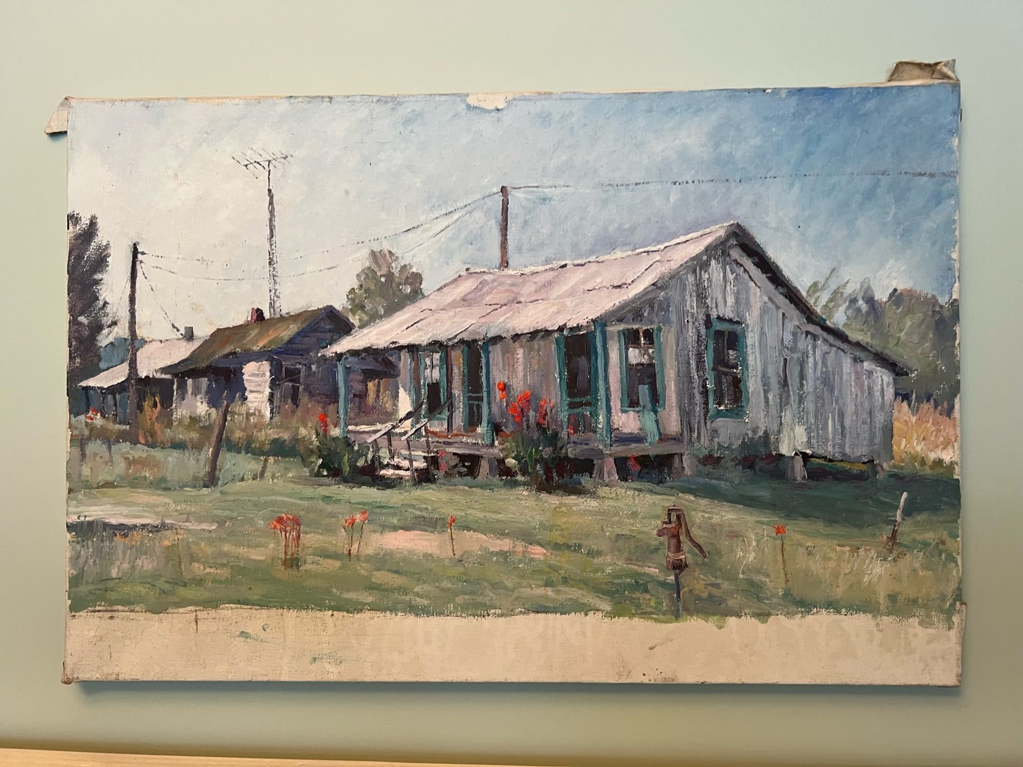 Weathered Shacks With Tin Roofs — detail