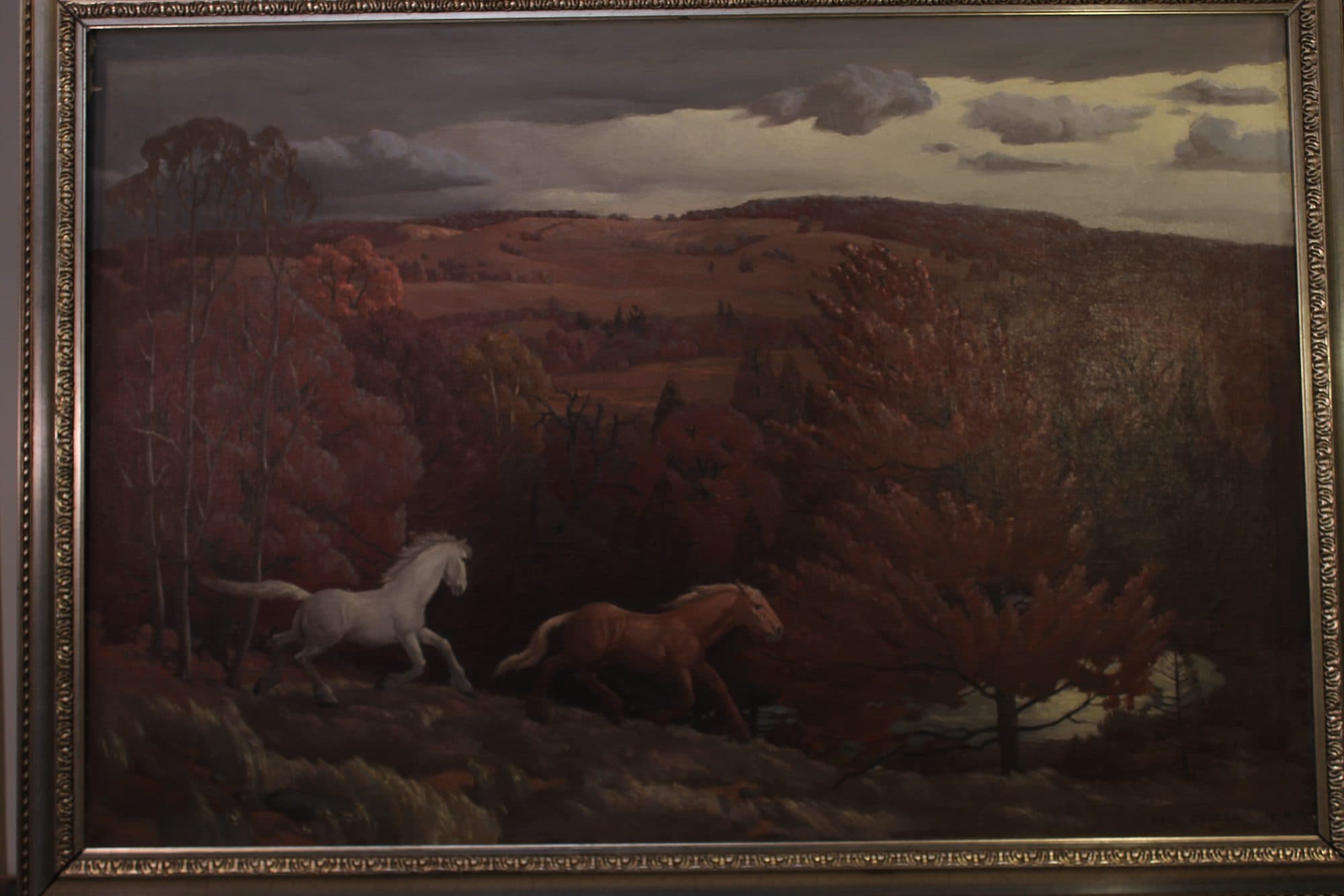 Two Horses In Autumn Field — detail