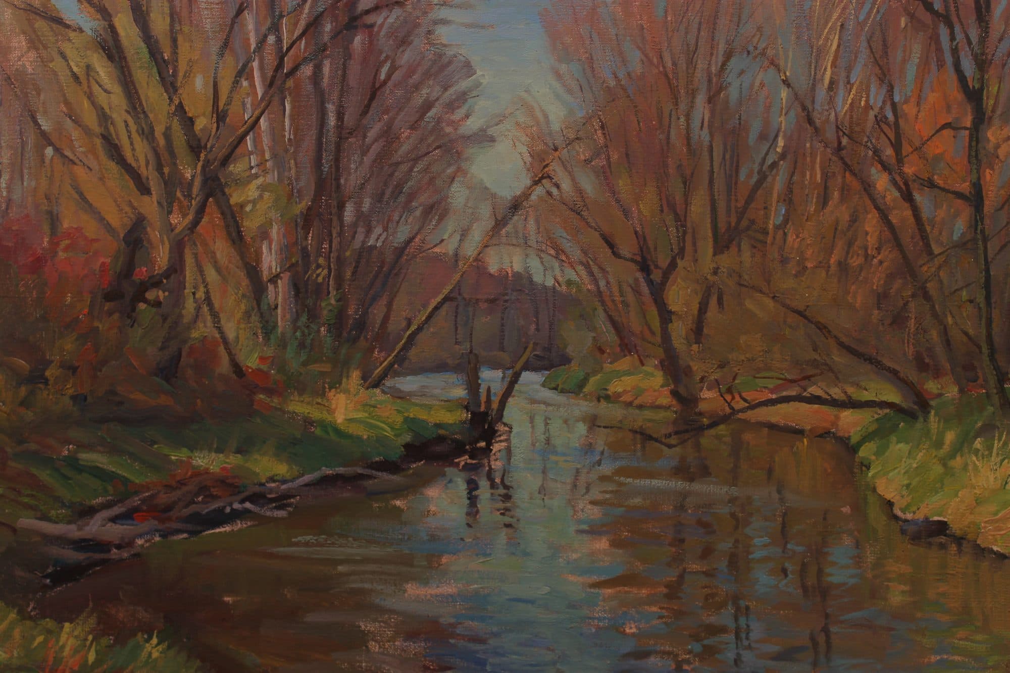 Autumn Creek With Reflections — detail