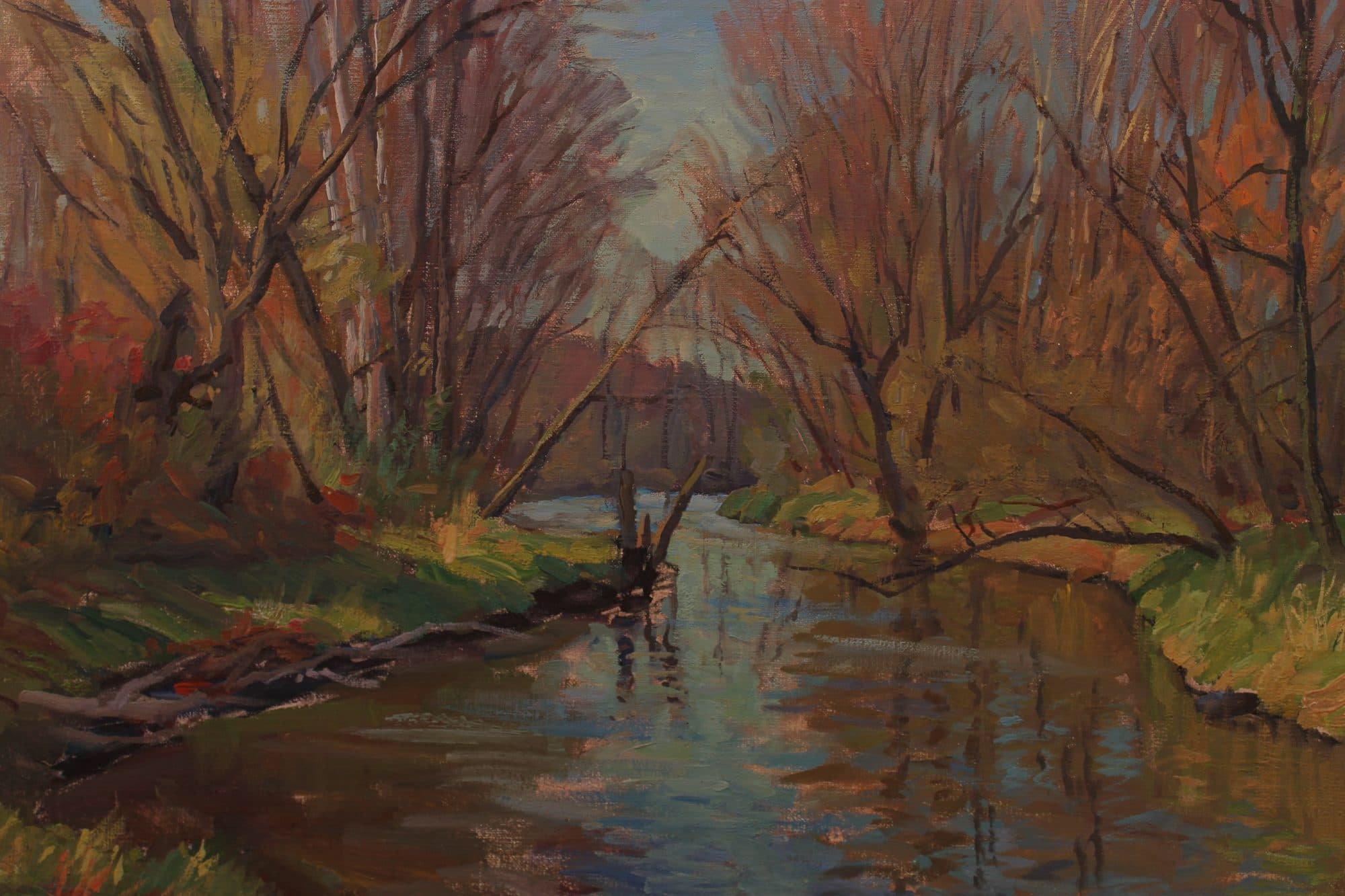 Autumn Creek With Reflections — detail