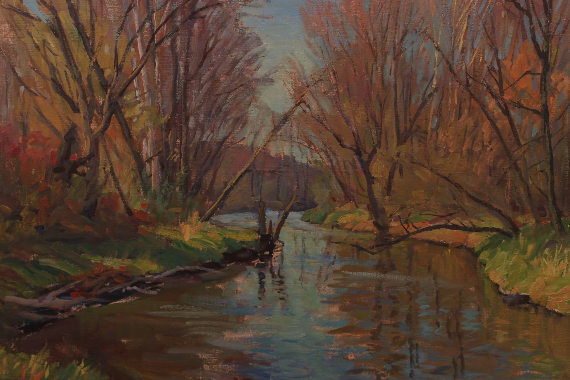 Autumn Creek With Reflections — detail