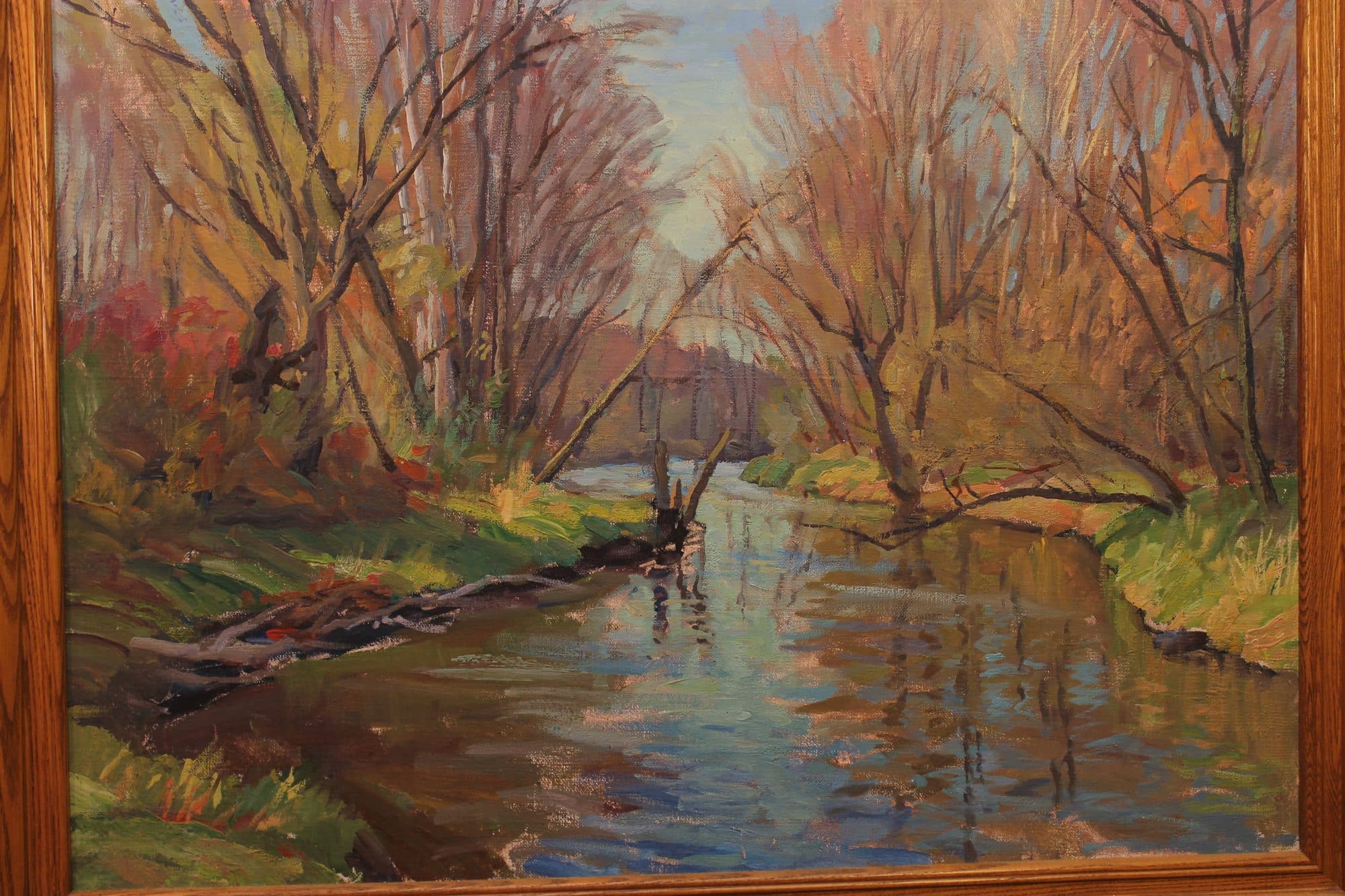 Autumn Creek With Reflections — detail