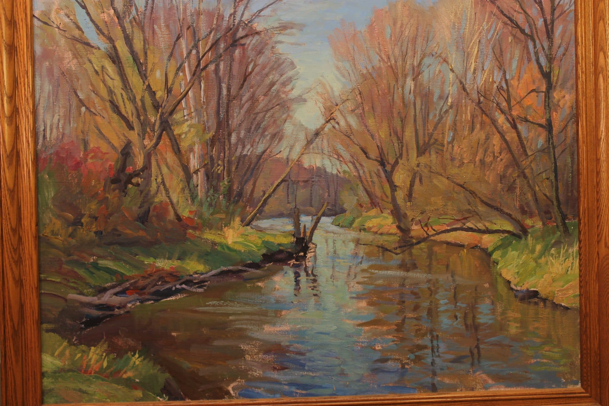 Autumn Creek With Reflections — detail