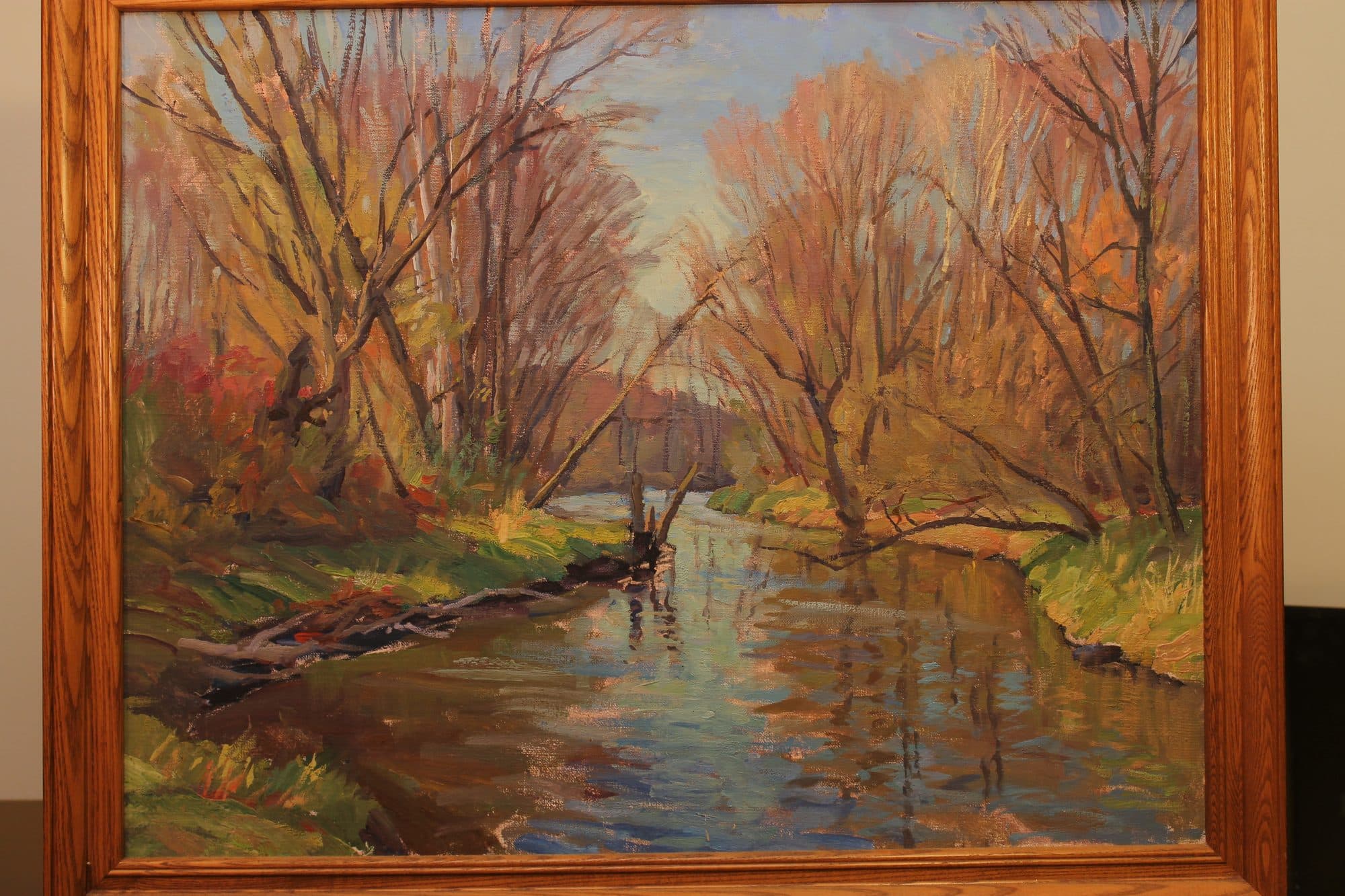 Autumn Creek With Reflections — detail