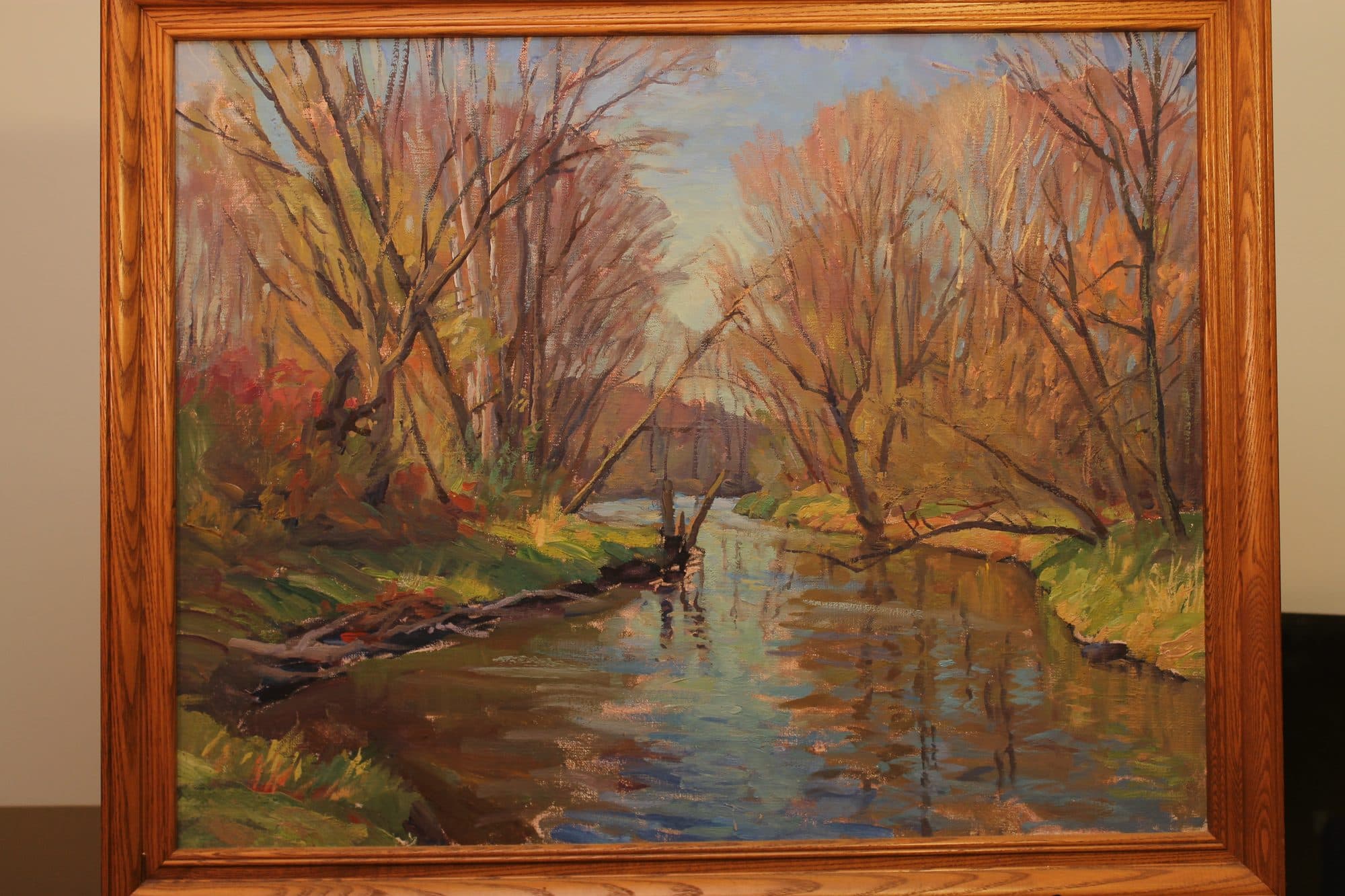 Autumn Creek With Reflections — detail