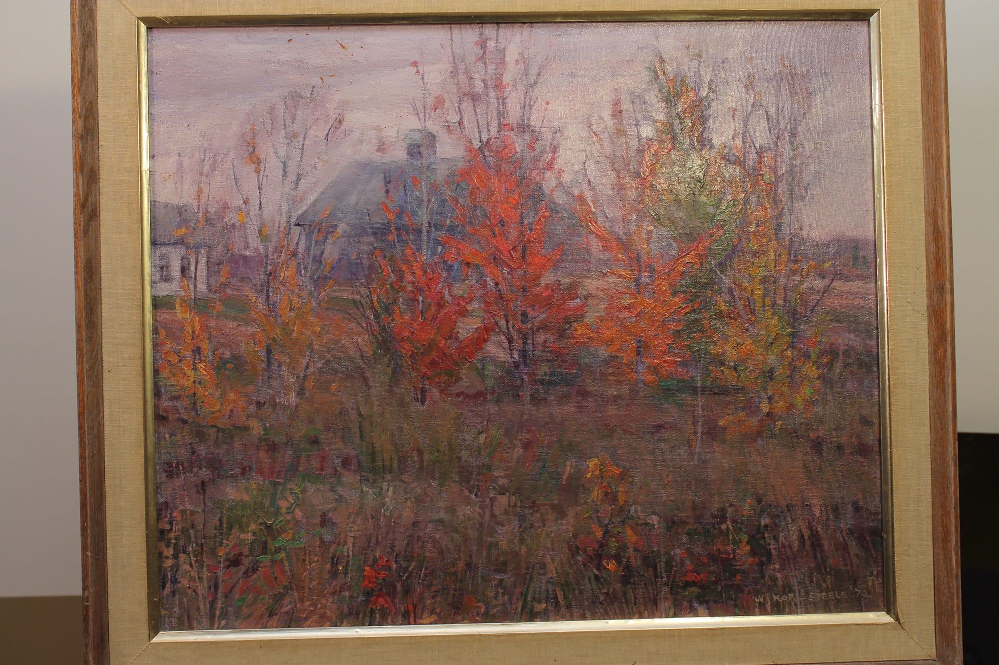 House Beside Red Maple Tree — detail