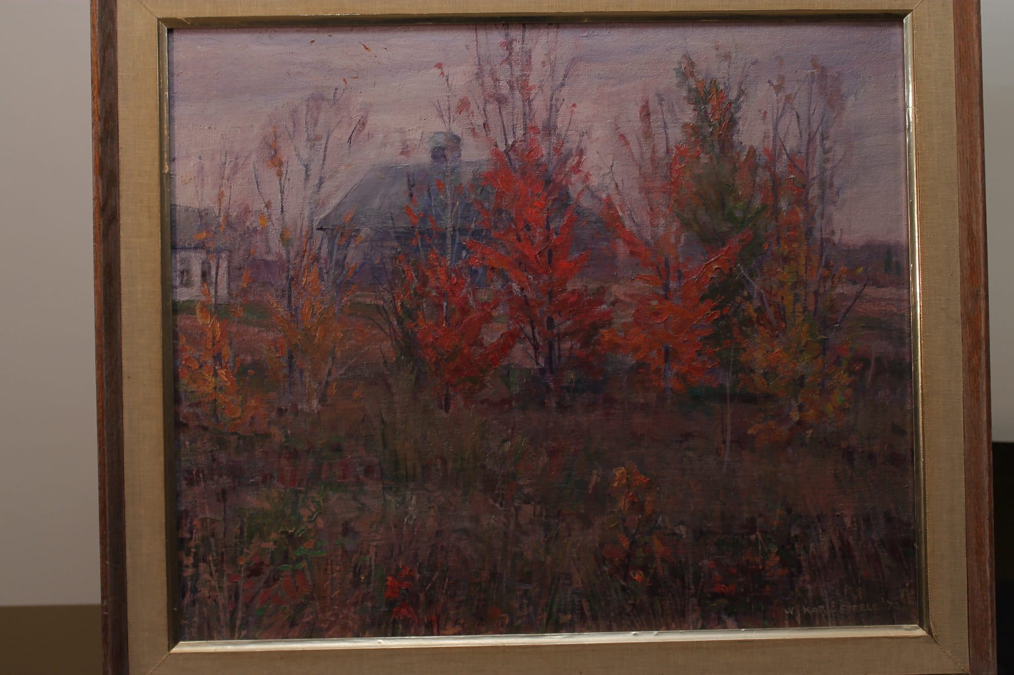 House Beside Red Maple Tree — detail