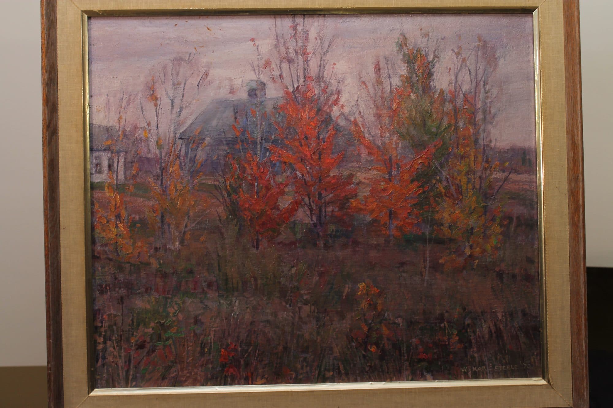 House Beside Red Maple Tree — detail