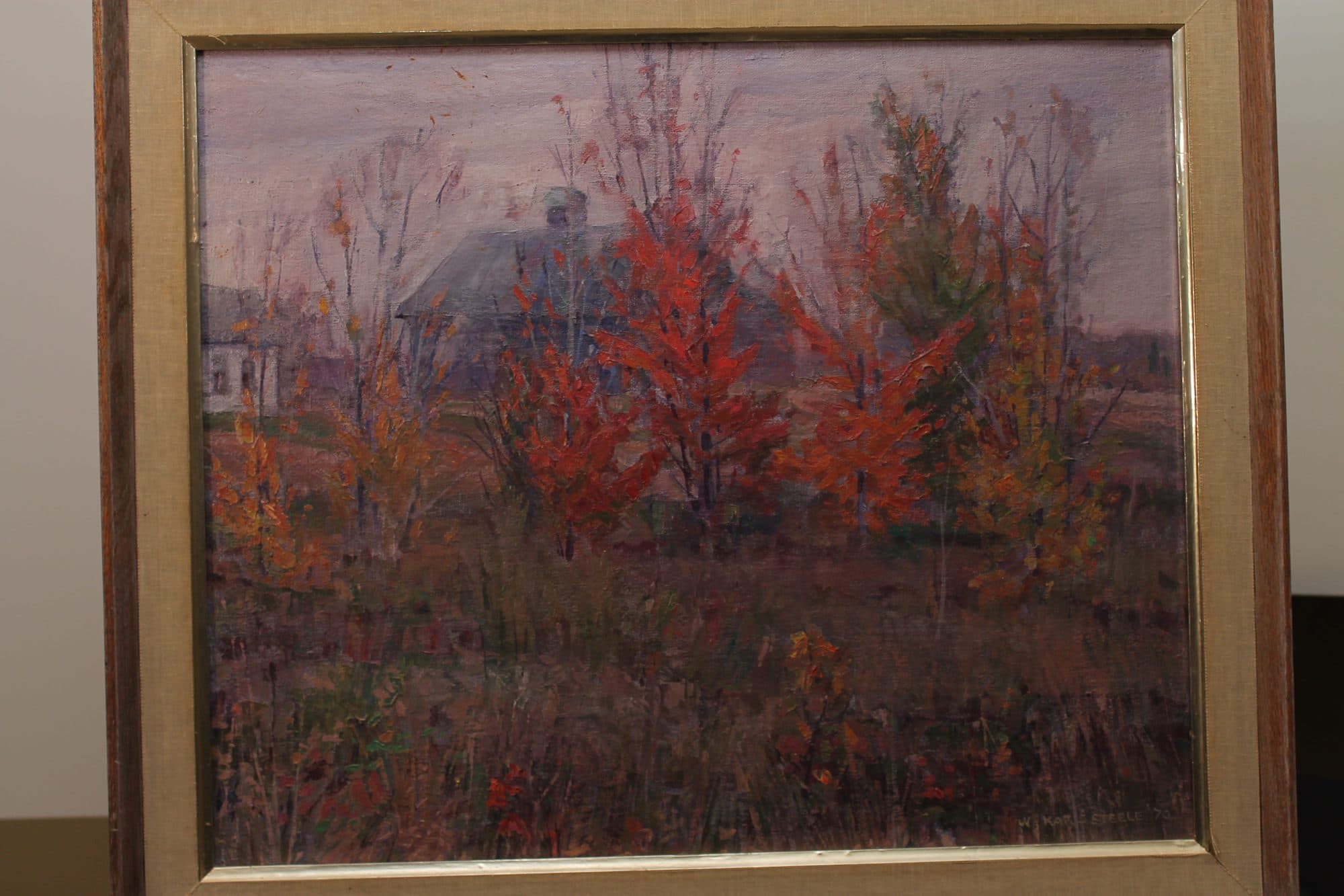 House Beside Red Maple Tree — detail