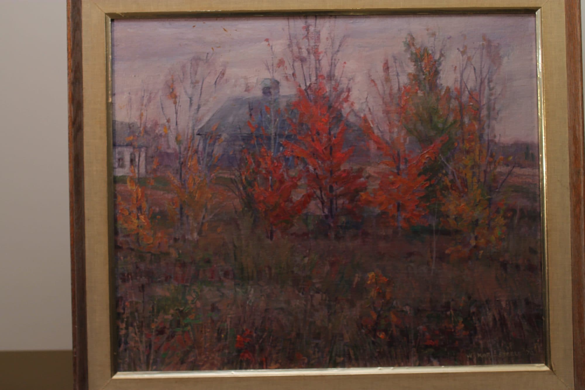 House Beside Red Maple Tree — detail