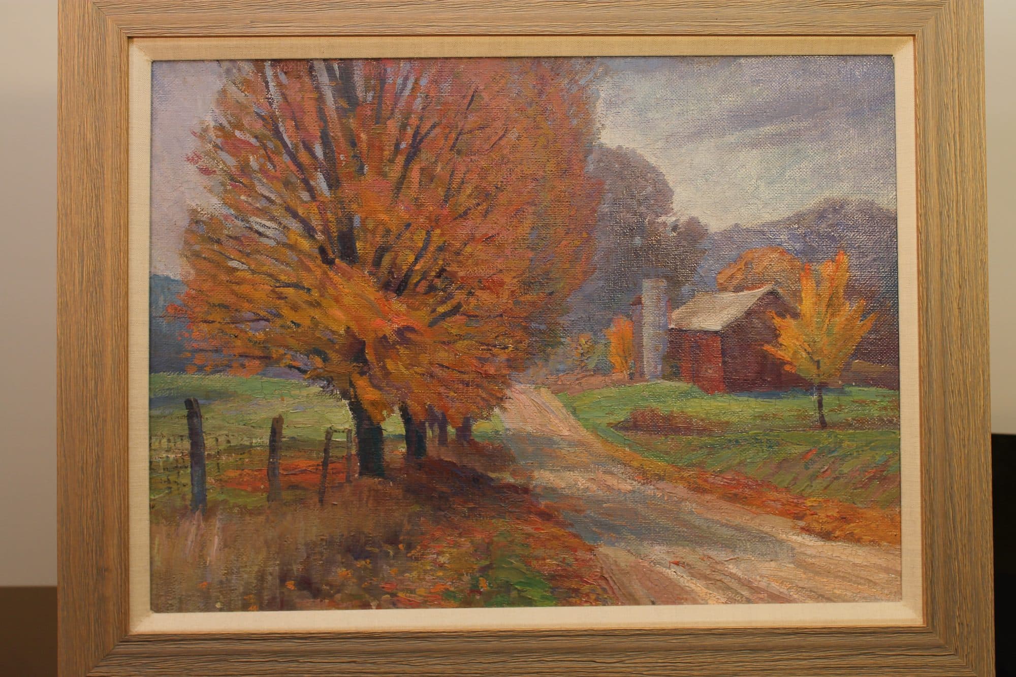 Autumn Tree Along Country Road — detail
