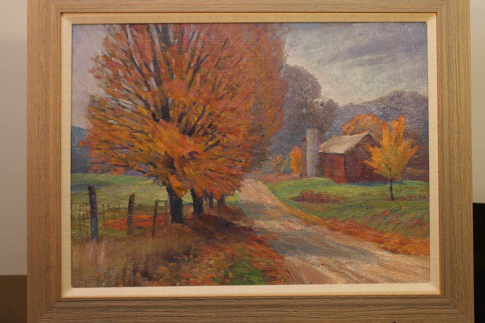 Autumn Tree Along Country Road — detail