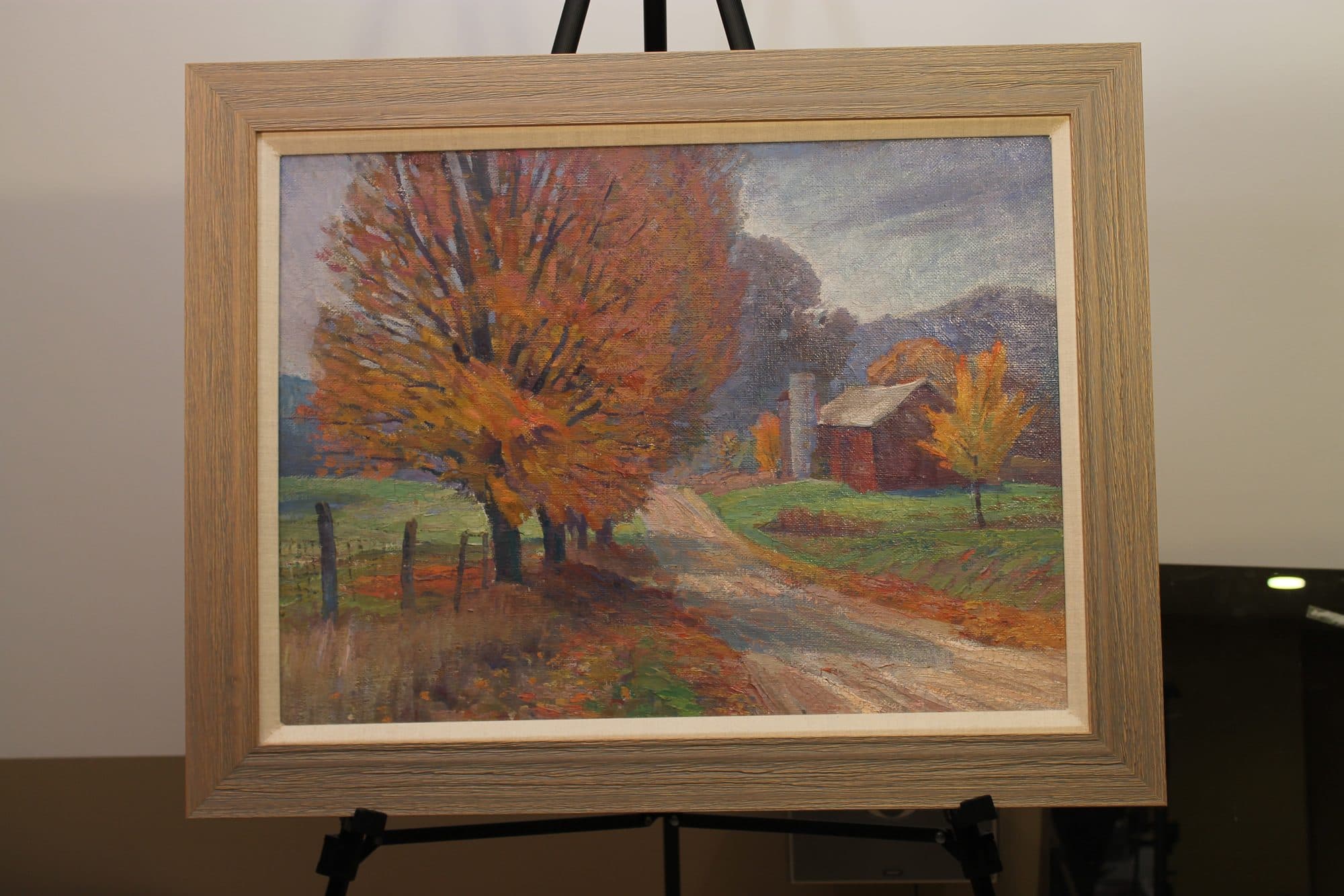 Autumn Tree Along Country Road — detail
