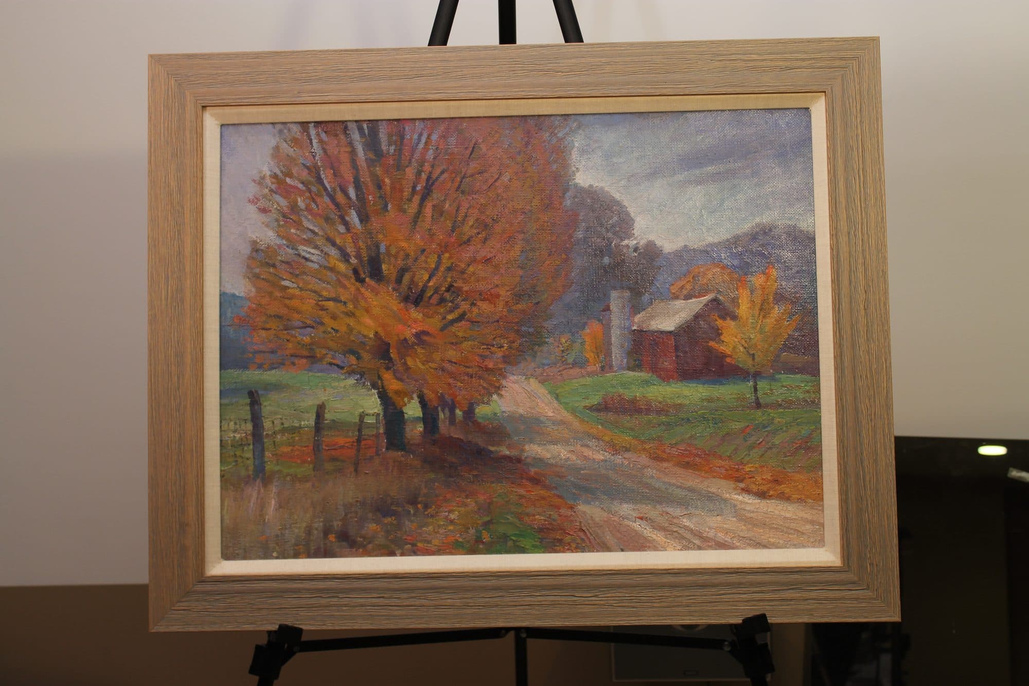 Autumn Tree Along Country Road — detail