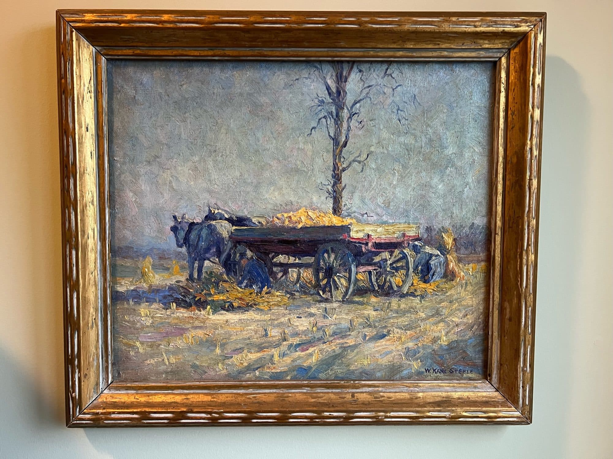 Ox Cart Under The Tree