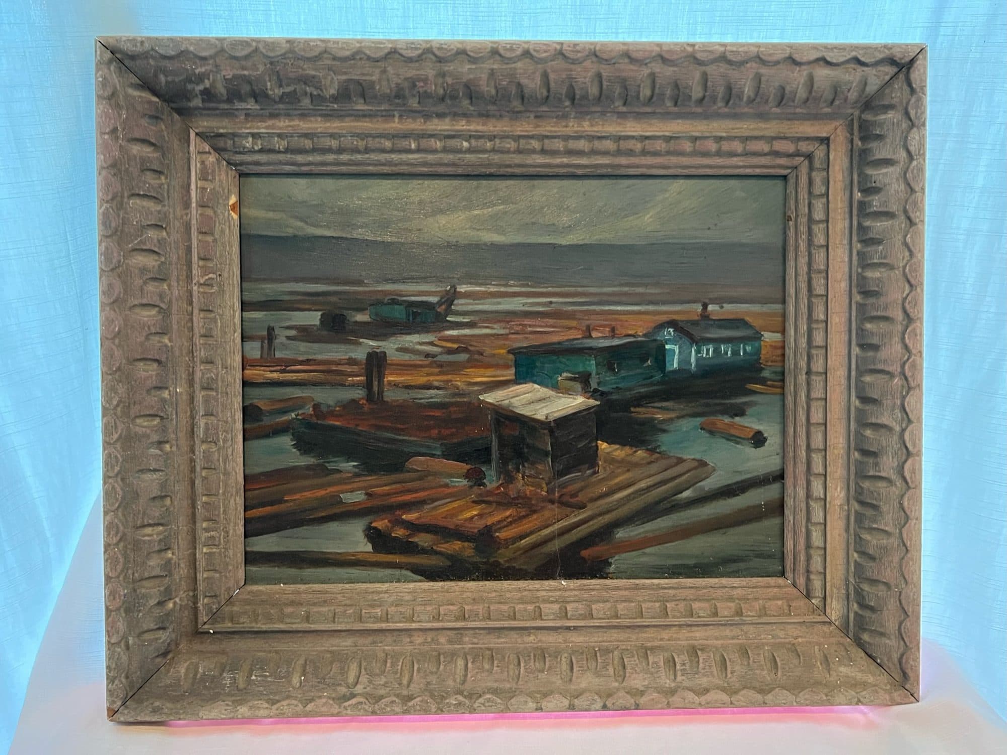 Boats And Lumber At The Dock