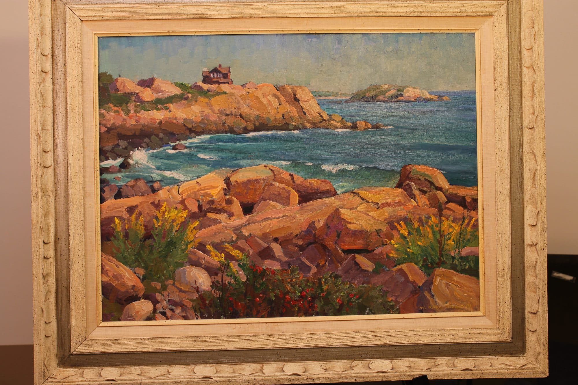 Rocky Coast With House On Point