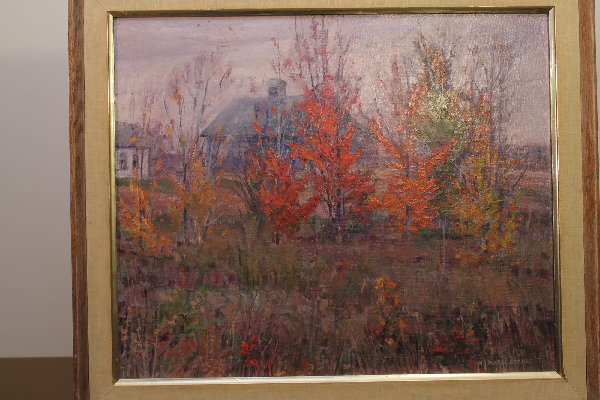 House Beside Red Maple Tree