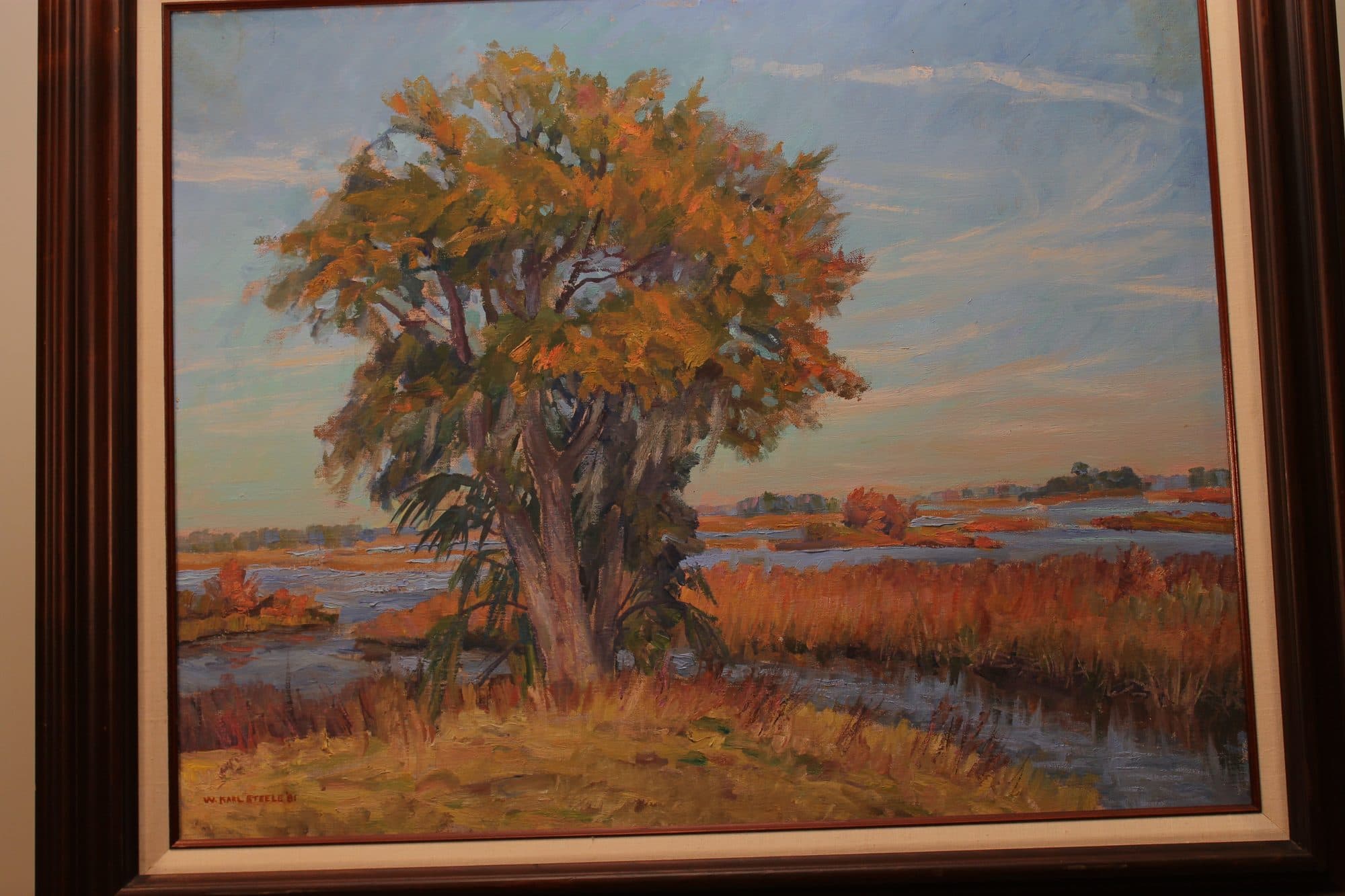 Golden Oak In The Marsh